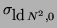 $\sigma_{{\mbox{ld}\,}N^2,0}$